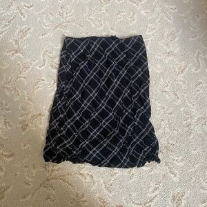 Plaid Midi Slip Skirt
